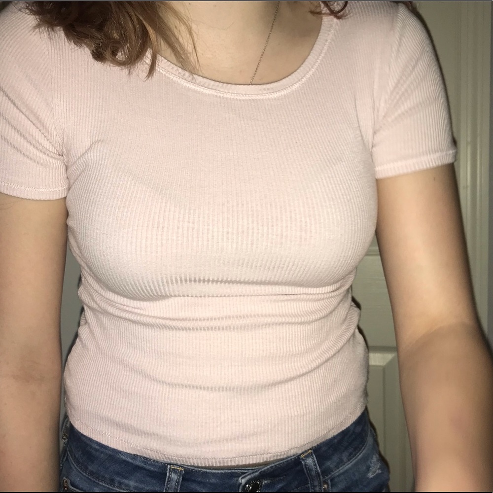 Tight pink shirt